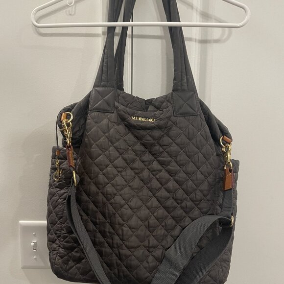 MZ WALLACE, LARGE, MAX 2 TOTE, CHARCOAL GRAY, SOME MINOR WEAR - Picture 1 of 10